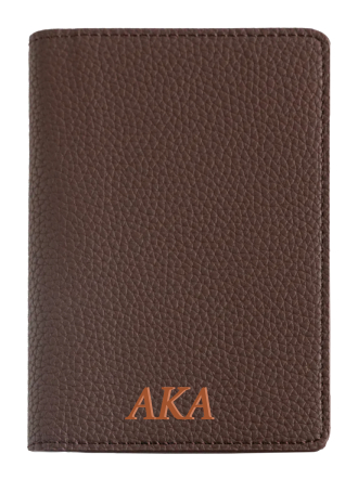 Customized Brown Passport Holder