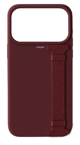 Customized Maroon Silicon Side Strap Case