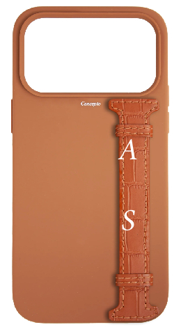 Customized Tan Silicon Side Strap Case