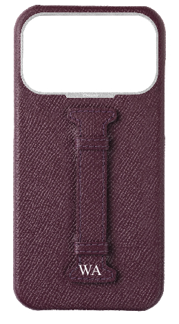 Customized Maroon Epsom Middle Strap Case