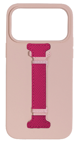 Customized Soft Pink Silicon Middle Strap Case