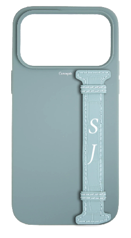 Customized Light Blue Silicon Side Strap Case