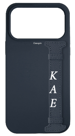 Customized Dark Navy Silicon Side Strap Case