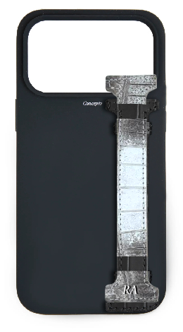 Customized Black Silicon Side Strap Case