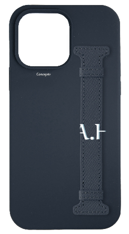 Customized Dark Navy Silicon Side Strap Case