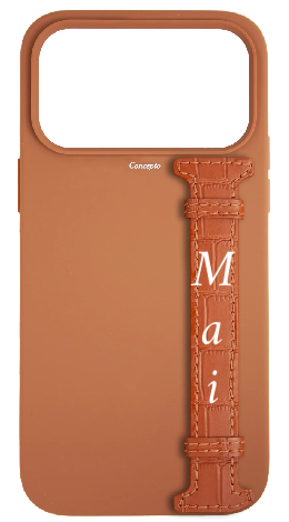 Customized Tan Silicon Side Strap Case