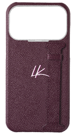 Customized Maroon Epsom Side Strap Case