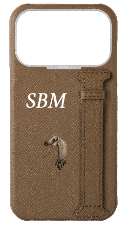 Customized Taupe Epsom Side Strap Case