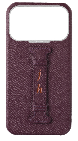 Customized Maroon Epsom Middle Strap Case