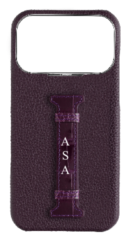 Customized Deep Purple Exotic Crocodile Middle Strap Case