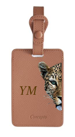 Customized Tan Luggage Tag