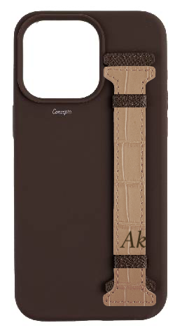 Customized Brown Silicon Side Strap Case