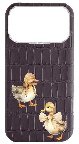Customized Matte Deep Purple Strapless Embossed Crocodile Case