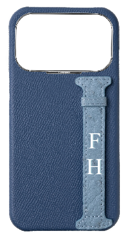 Customized River Blue / Aqua Exotic Ostrich Side Strap Case