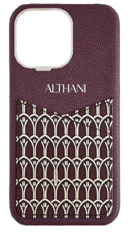 Customized Maroon Monogram Pocket Case