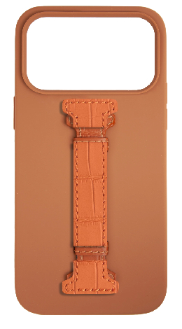 Customized Tan Silicon Middle Strap Case