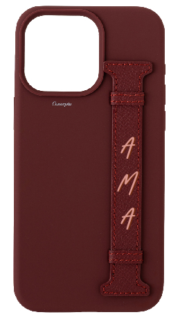 Customized Maroon Silicon Side Strap Case