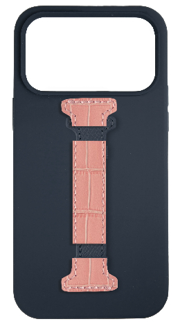 Customized Dark Navy Silicon Middle Strap Case