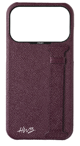 Customized Maroon Epsom Side Strap Case