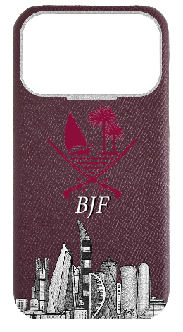 Customized Maroon Strapless Case 
                 Doha Skyline