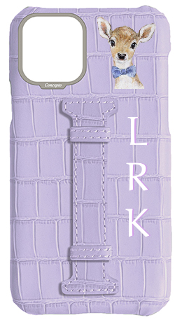 Customized Matte Lilac Embossed Crocodile Case