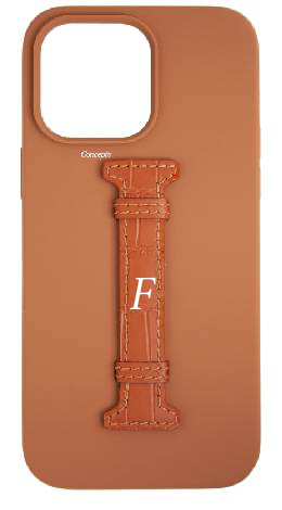Customized Tan Silicon Middle Strap Case