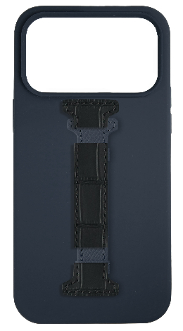 Customized Dark Navy Silicon Middle Strap Case