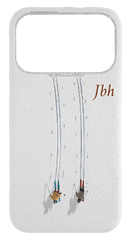 Customized White Strapless Case 
                 Skiing