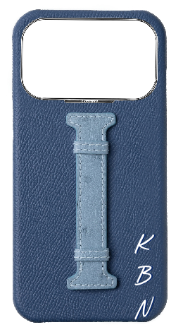 Customized River Blue / Aqua Exotic Ostrich Middle Strap Case