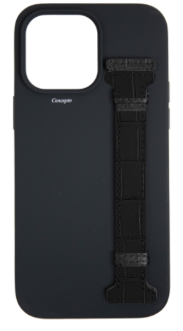 Customized Black Silicon Side Strap Case