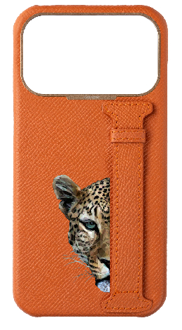Customized Orange Epsom Side Strap Case