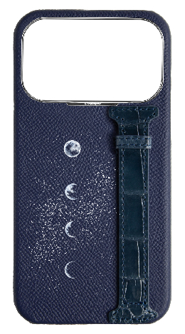 Customized Navy Exotic Crocodile Side Strap Case