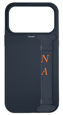 Customized Dark Navy Silicon Side Strap Case