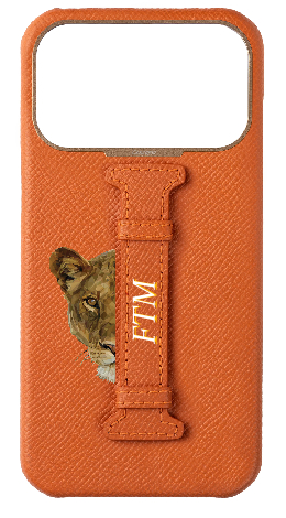 Customized Orange Epsom Middle Strap Case