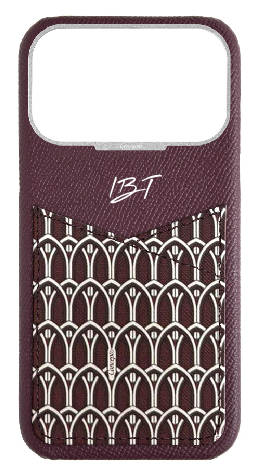 Customized Maroon Monogram Pocket Case