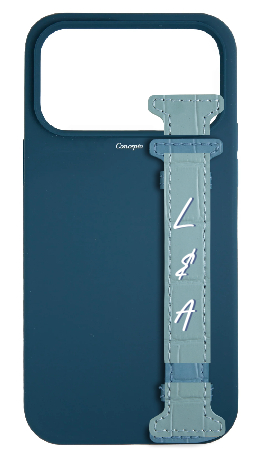 Customized Blue Silicon Side Strap Case