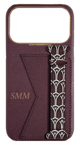 Customized Maroon Monogram Duo Case