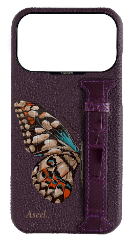 Customized Deep Purple Exotic Crocodile Side Strap Case
