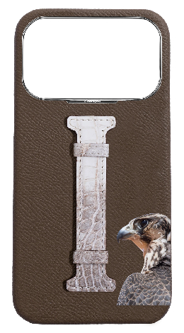 Customized Taupe Himalayan Exotic Crocodile Middle Strap Case
