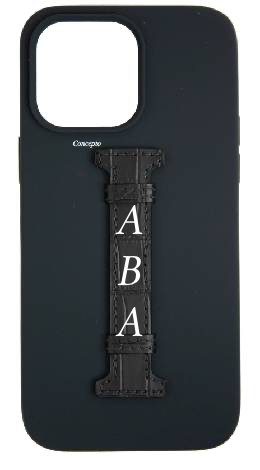 Customized Black Silicon Middle Strap Case