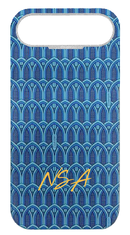 Customized Blue Monogram Strapless Case