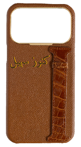 Customized Tan Exotic Crocodile Side Strap Case