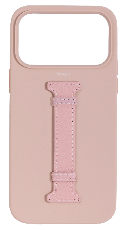 Customized Soft Pink Silicon Middle Strap Case