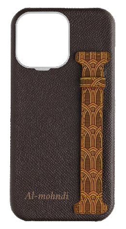 Customized Brown Monogram Side Strap Case