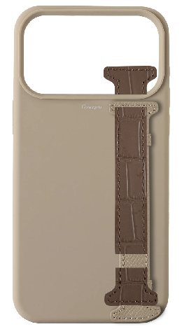 Customized Cream Silicon Side Strap Case