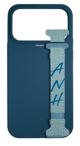 Customized Navy Silicon Side Strap Case