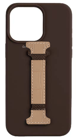 Customized Brown Silicon Middle Strap Case