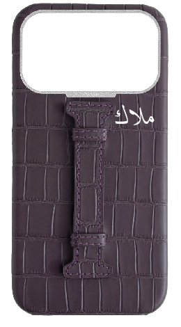 Customized Matte Deep Purple Embossed Crocodile Case