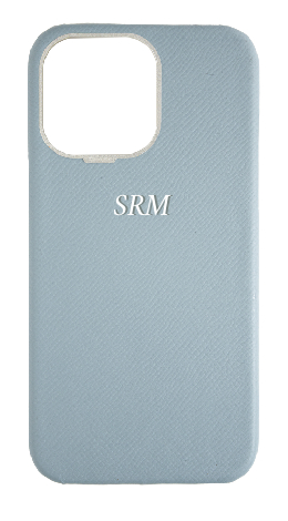 Customized Light Blue Grey Strapless Epsom Case