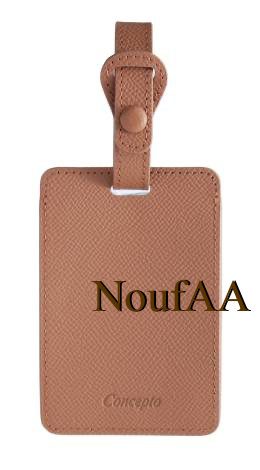 Customized Tan Luggage Tag